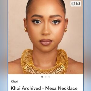 Khoi MEXA Gold Mesh Statement Necklace